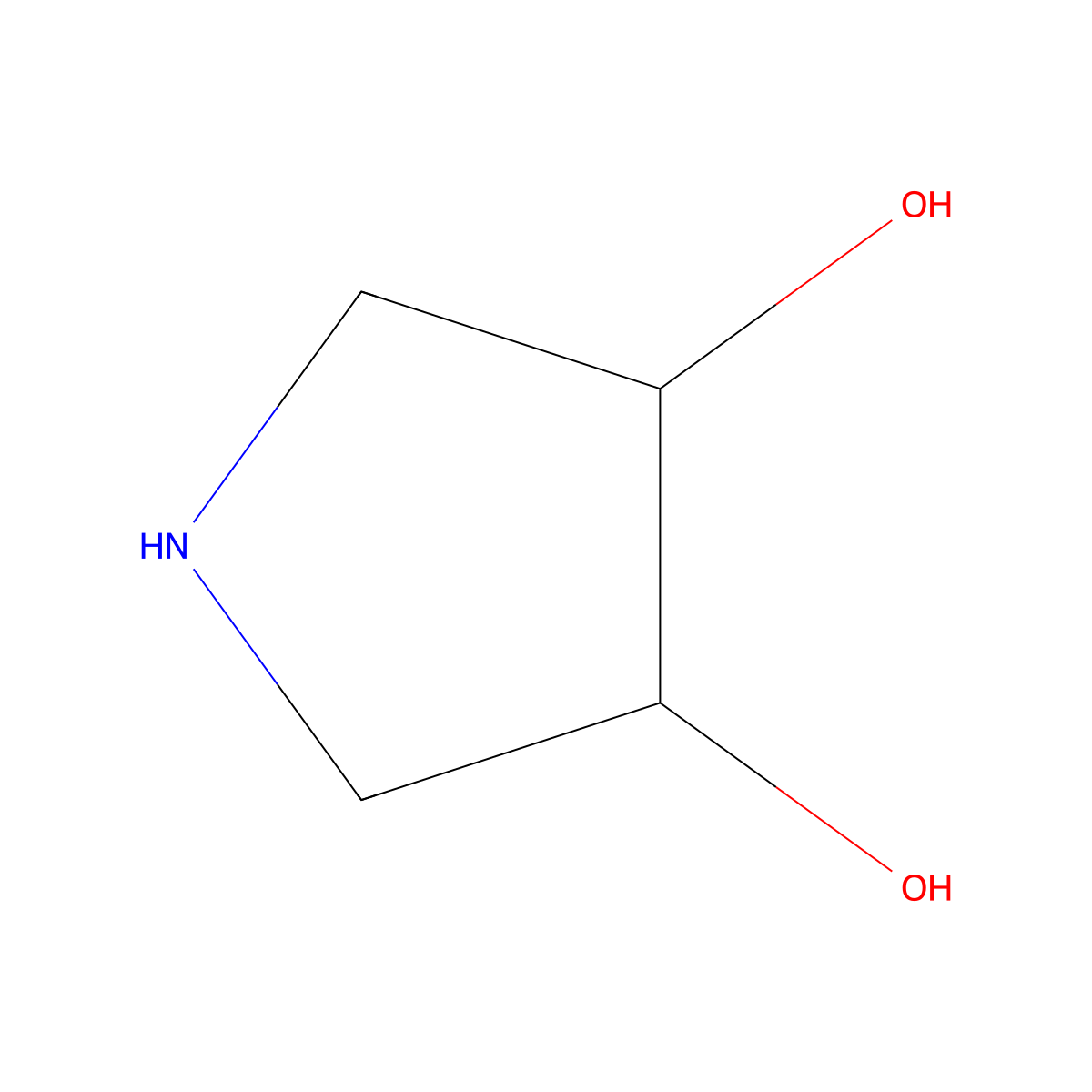(3R,4R)-pyrrolidine-3,4-diol molecular structure, CAS 186393-31-7
