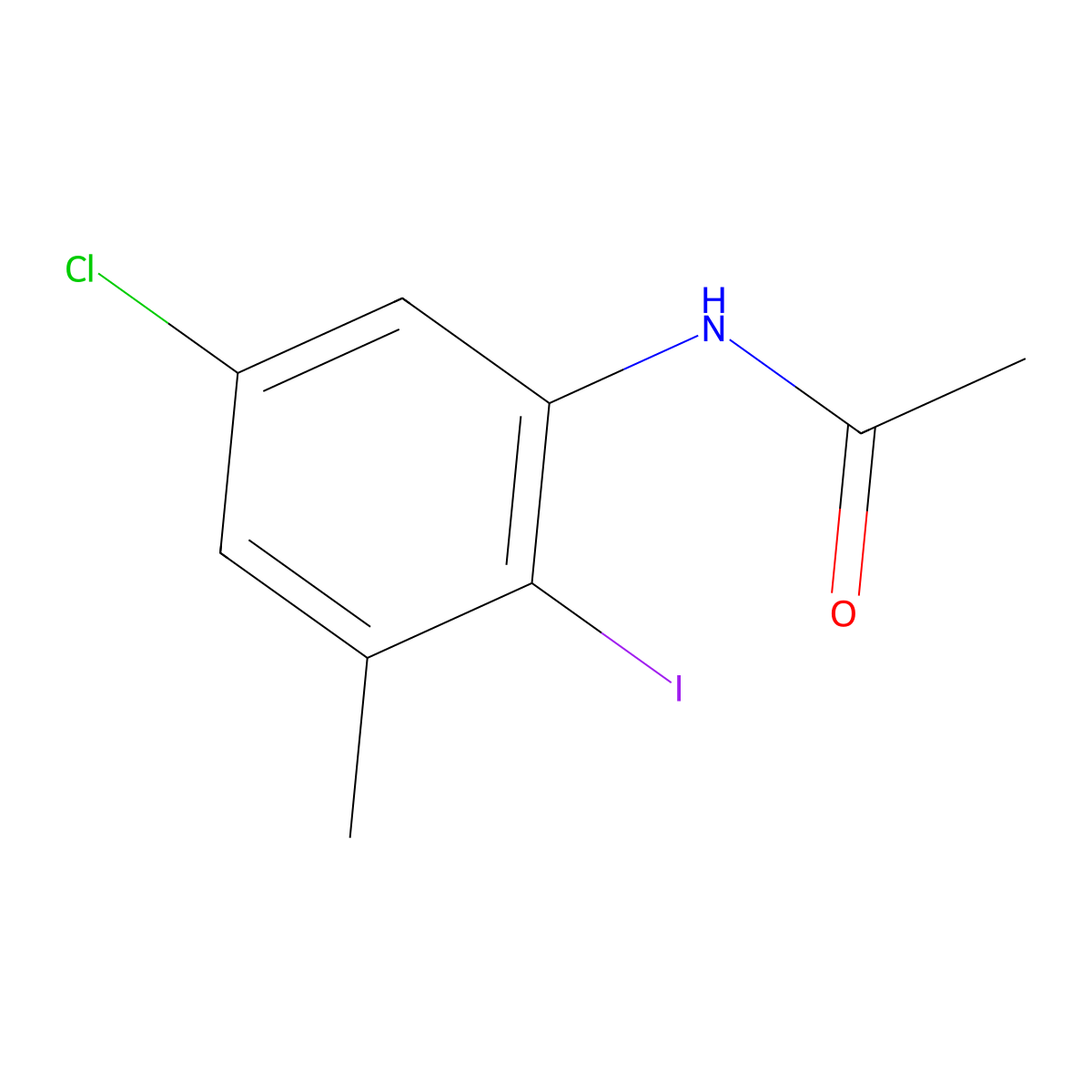 N-(5-chloro-2-iodo-3-methylphenyl)acetamide molecular structure, CAS 1863933-77-0
