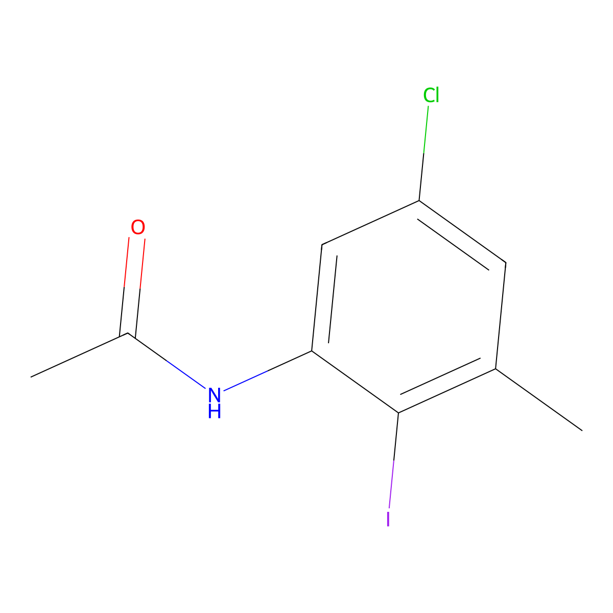 N-(5-chloro-2-iodo-3-methylphenyl)acetamide molecular structure, CAS 1863933-77-0