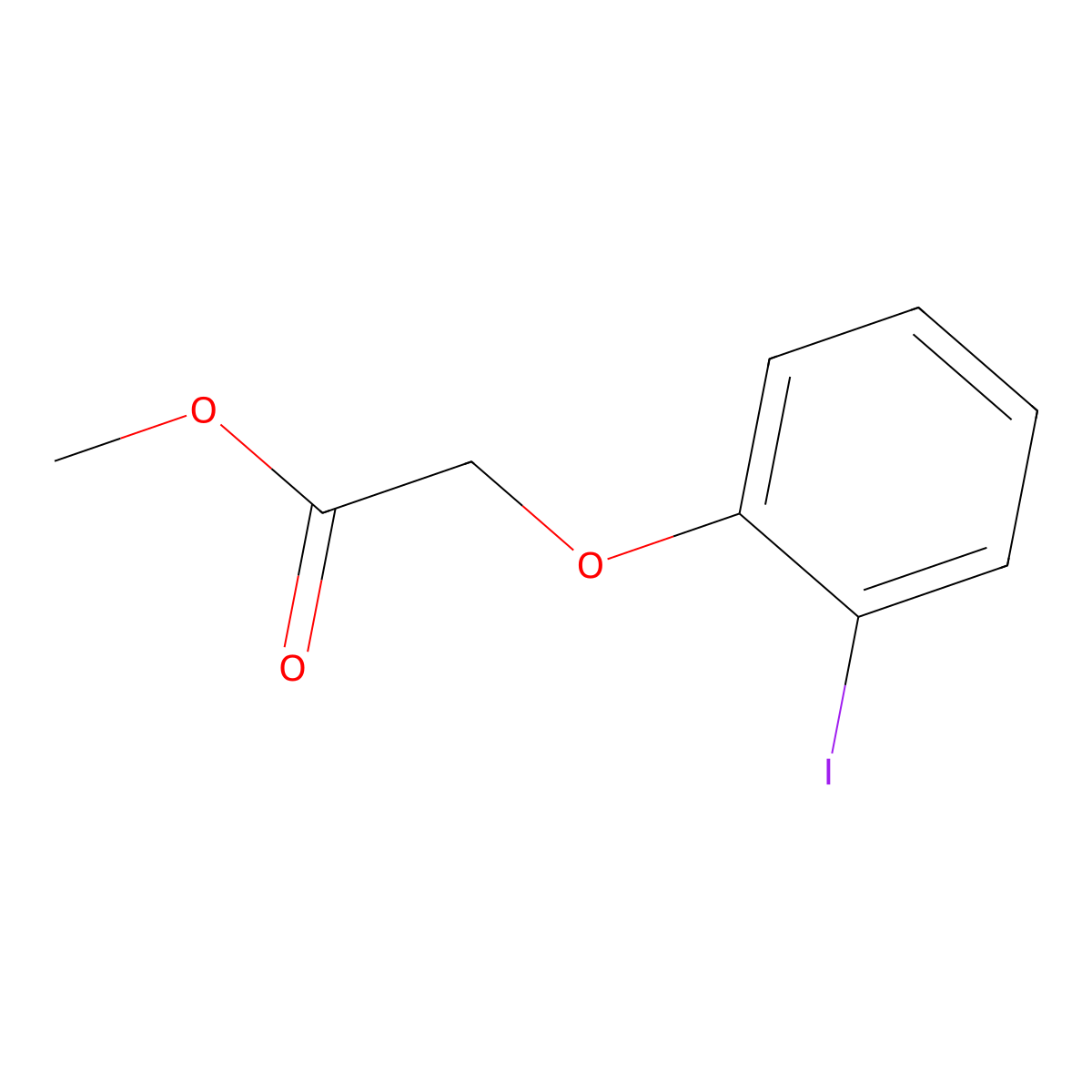 Acetic acid, 2-(2-iodophenoxy)-, methyl ester molecular structure, CAS 186395-08-4