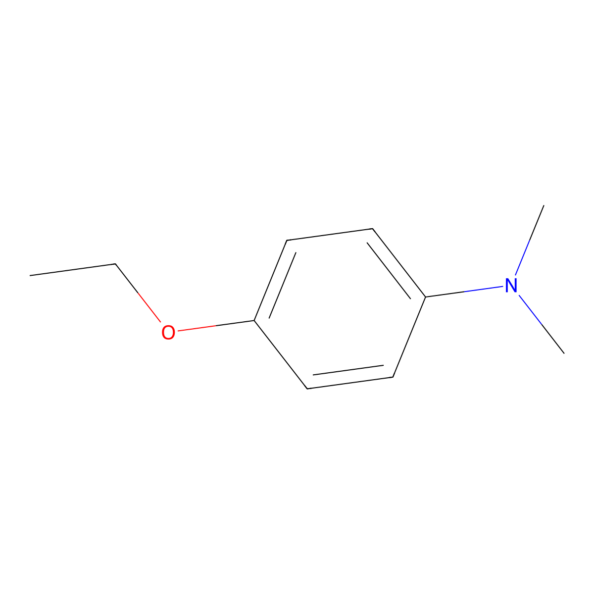 4-Ethoxy-N,N-dimethylbenzenamine molecular structure, CAS 1864-93-3