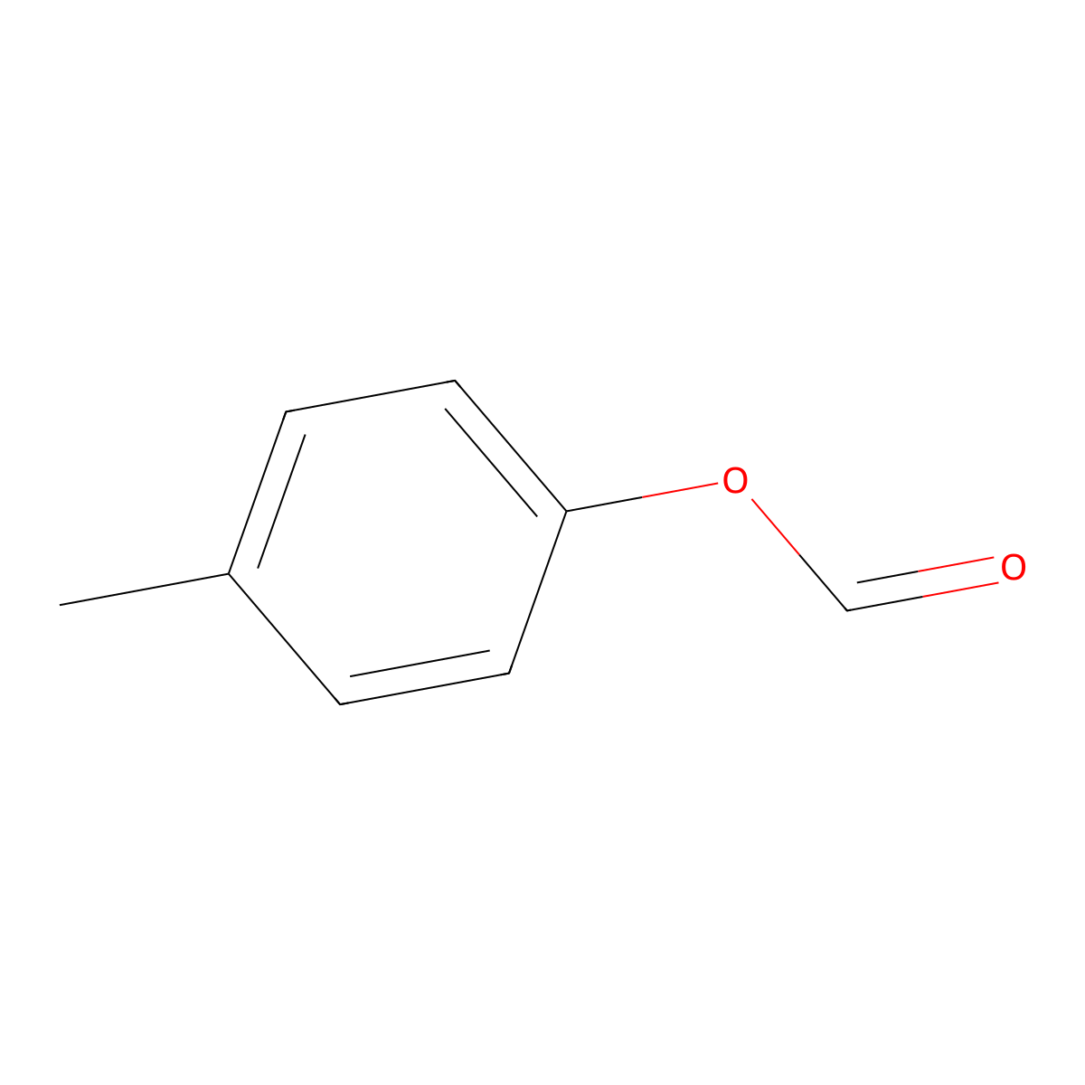 Formic acid, 4-methylphenyl ester molecular structure, CAS 1864-97-7