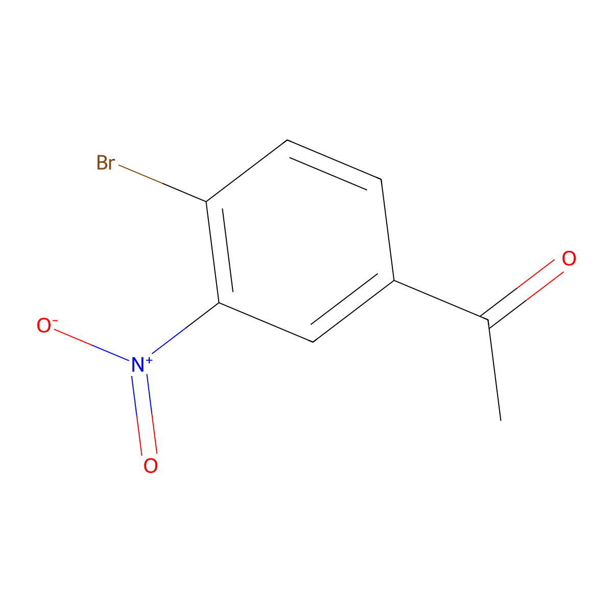 1-(4-Bromo-3-nitrophenyl)ethan-1-one molecular structure, CAS 18640-58-9