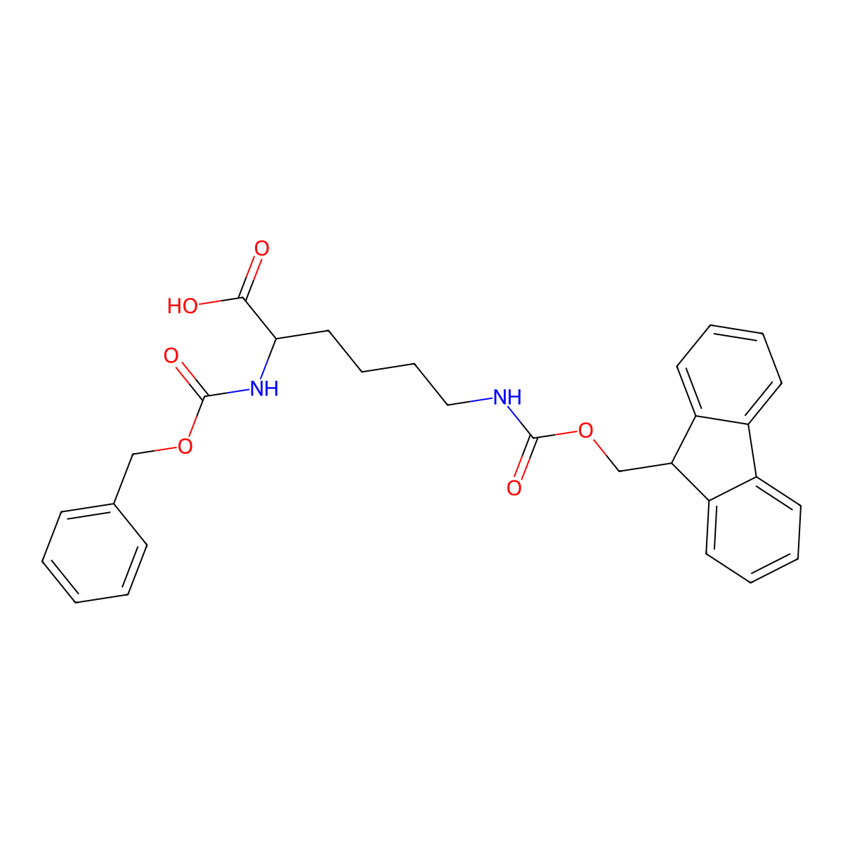 Z-D-Lys(Fmoc)-OH molecular structure, CAS 1864003-01-9
