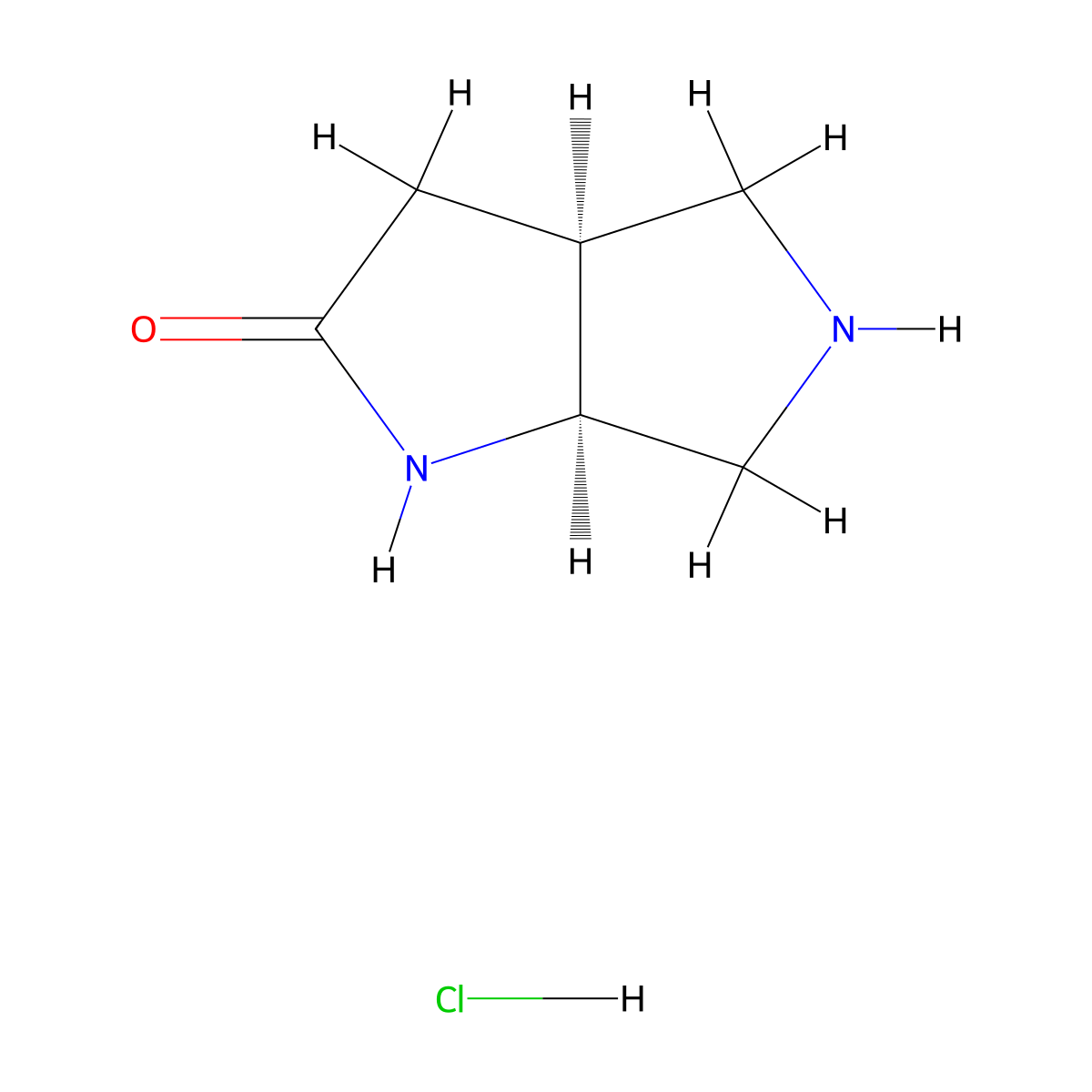 rac-(3aS,6aS)-Hexahydropyrrolo[3,4-b]pyrrol-2(1H)-one hydrochloride molecular structure, CAS 1864003-18-8