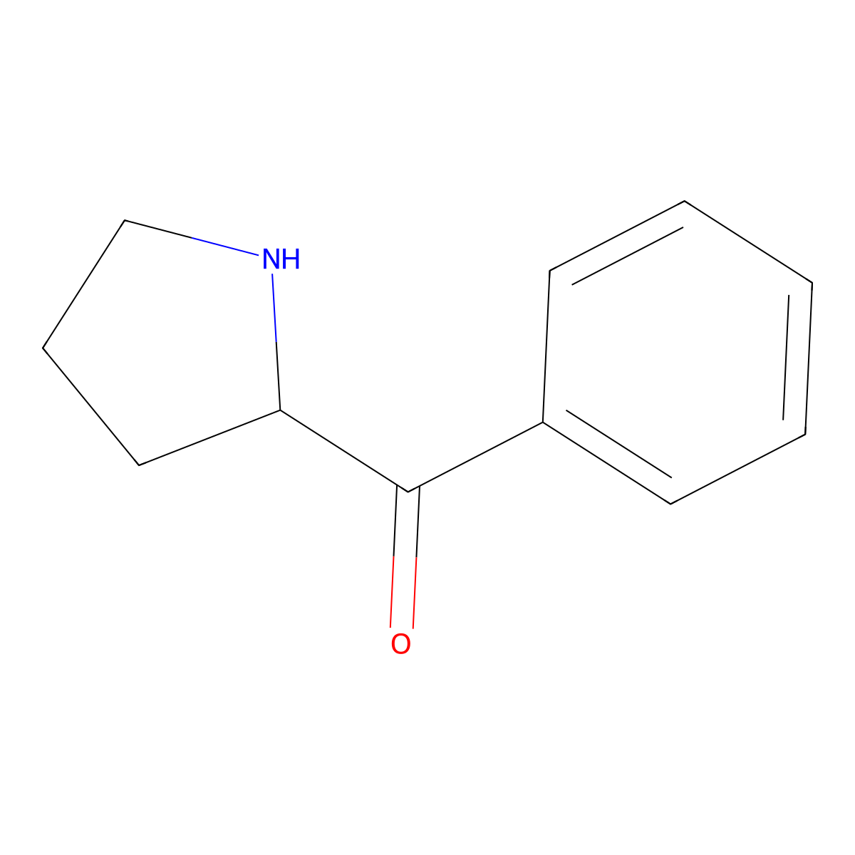 (2R)-2-benzoylpyrrolidine molecular structure, CAS 1864003-20-2