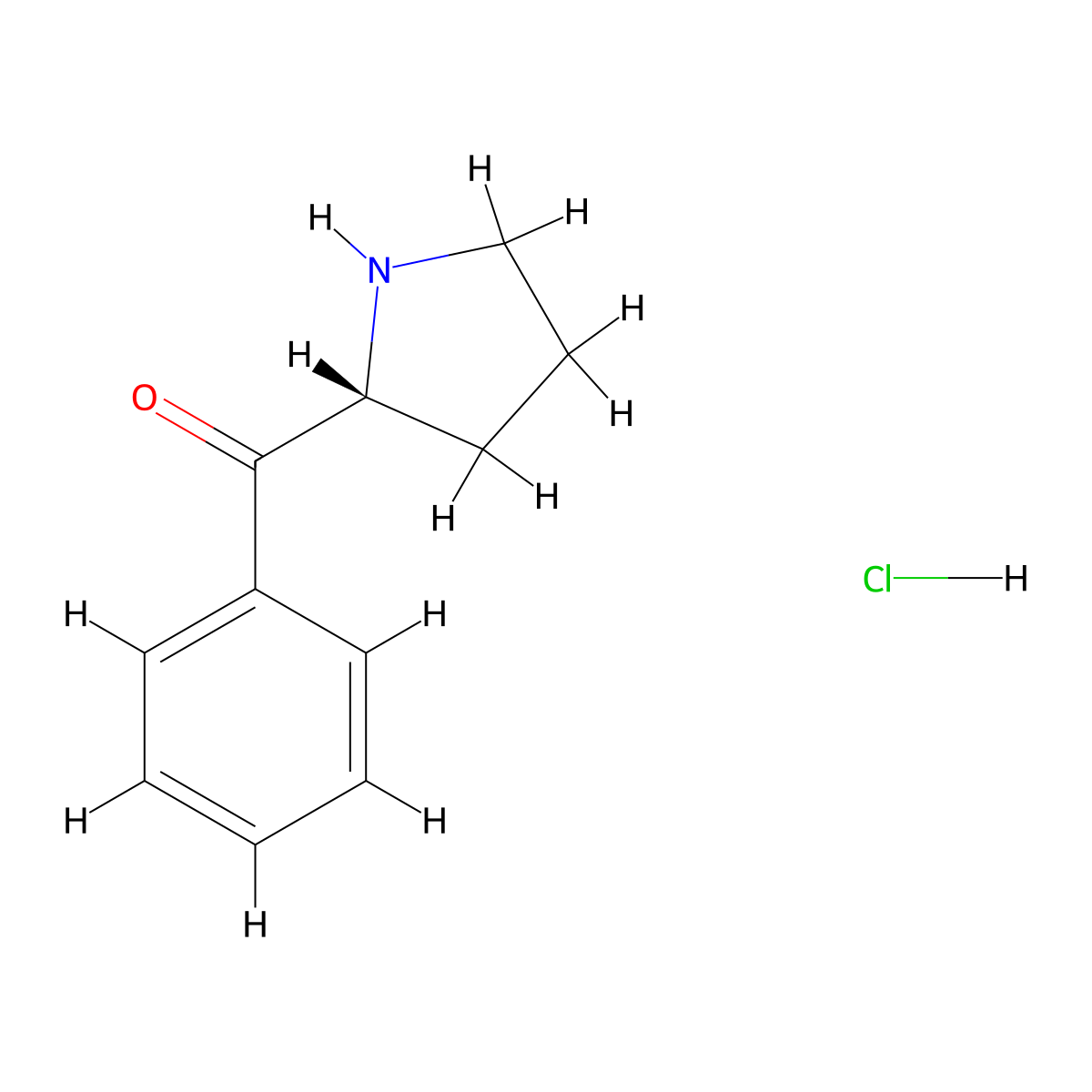 (2R)-2-benzoylpyrrolidine hydrochloride molecular structure, CAS 1864003-21-3