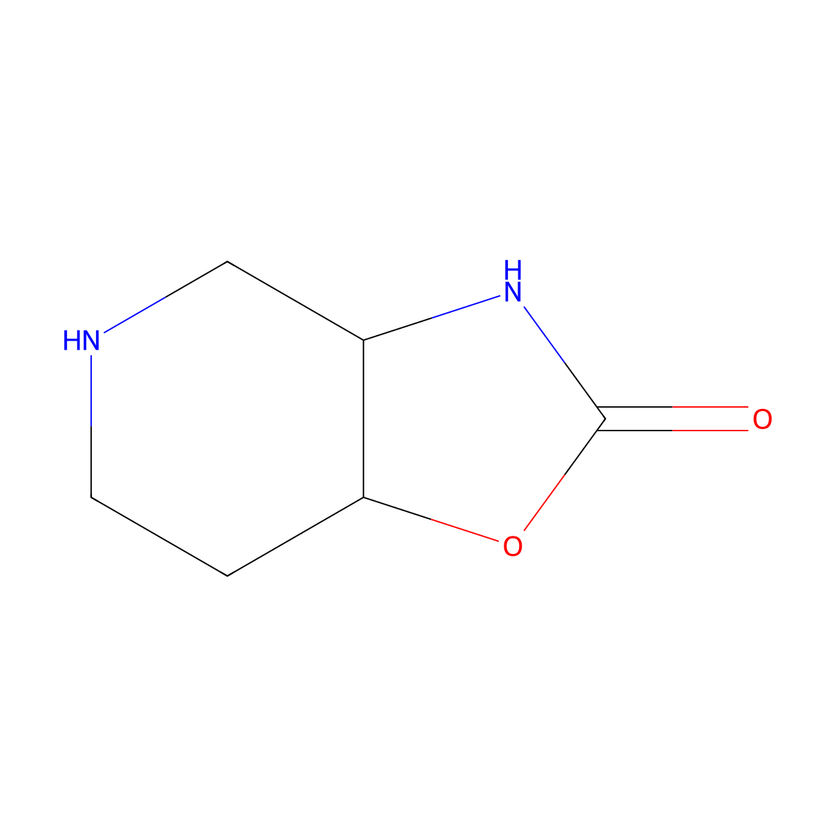 Oxazolo[4,5-c]pyridin-2(3H)-one, hexahydro-, (3aS,7aR)- molecular structure, CAS 1864003-40-6
