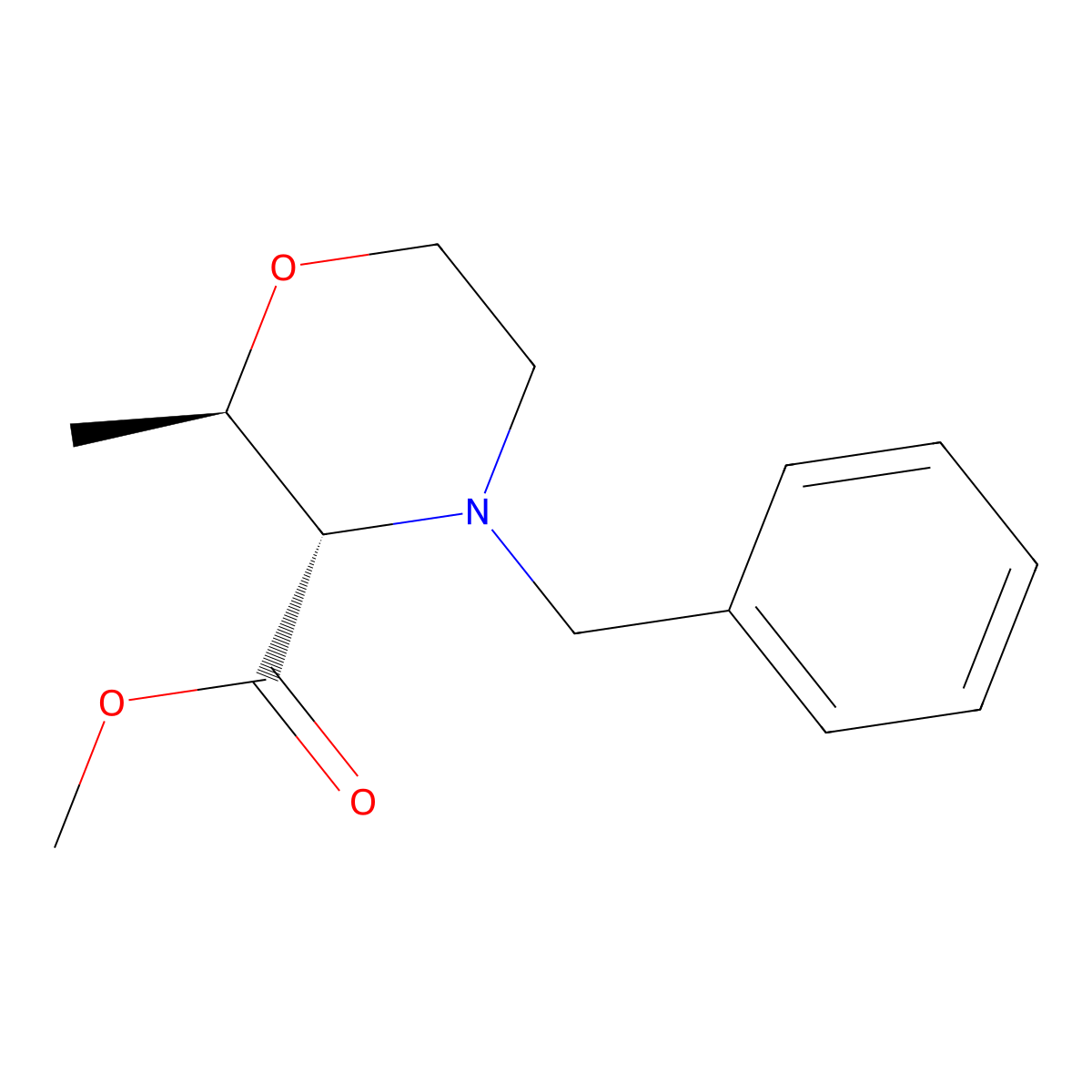 Methyl (2R,3S)-4-benzyl-2-methylmorpholine-3-carboxylate molecular structure, CAS 1864003-45-1