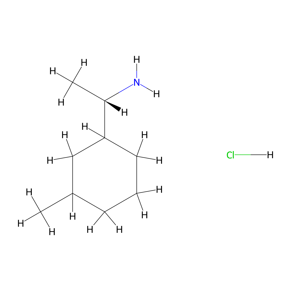 (1S)-1-(3-methylcyclohexyl)ethan-1-amine hydrochloride molecular structure, CAS 1864012-27-0