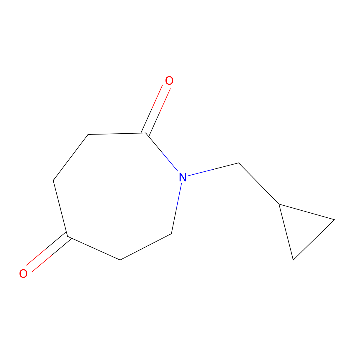 1-(Cyclopropylmethyl)-2,5-azepanedione molecular structure, CAS 1864013-92-2