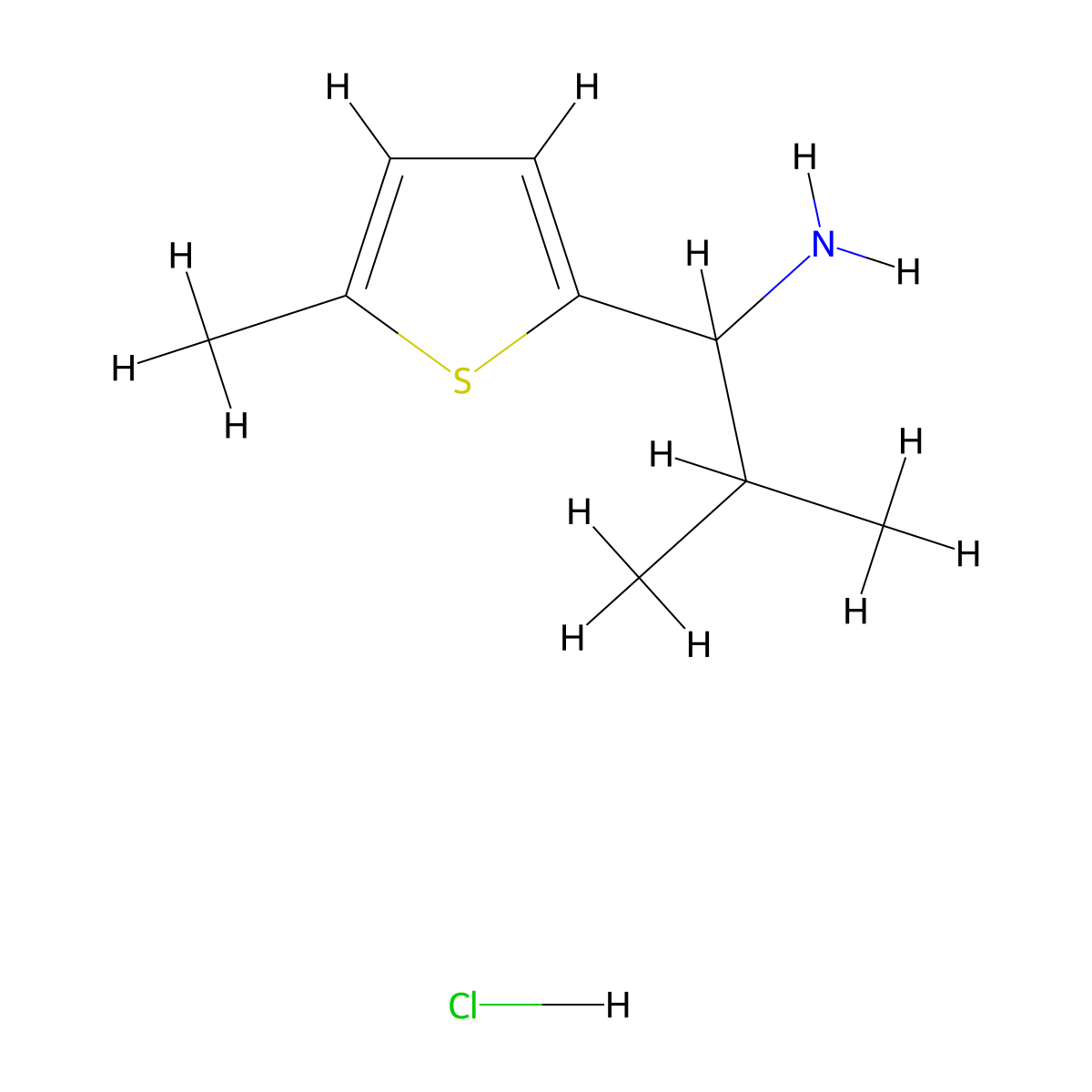 2-Methyl-1-(5-methylthiophen-2-yl)propan-1-amine hydrochloride molecular structure, CAS 1864014-11-8