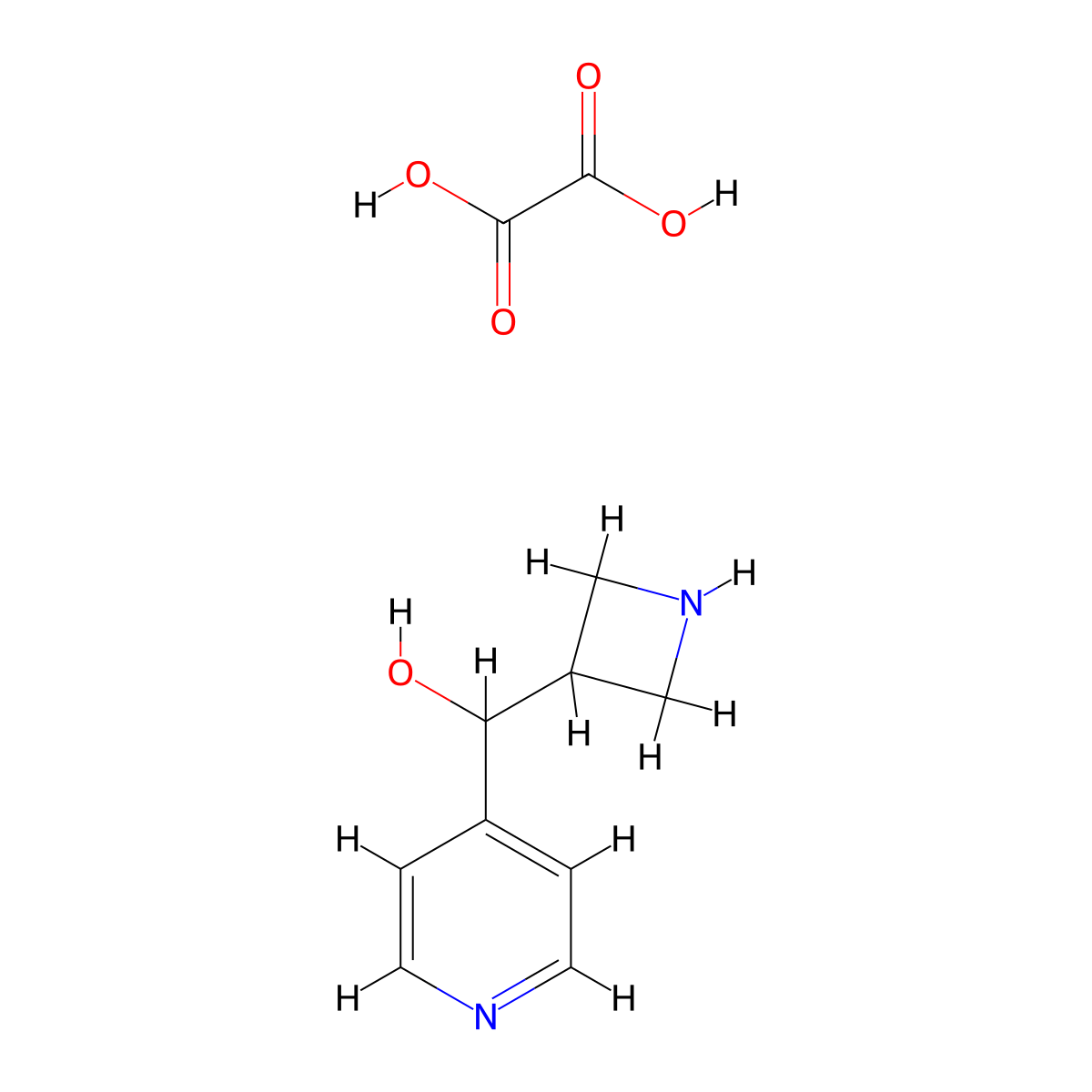 Azetidin-3-yl(pyridin-4-yl)methanol oxalate molecular structure, CAS 1864014-22-1