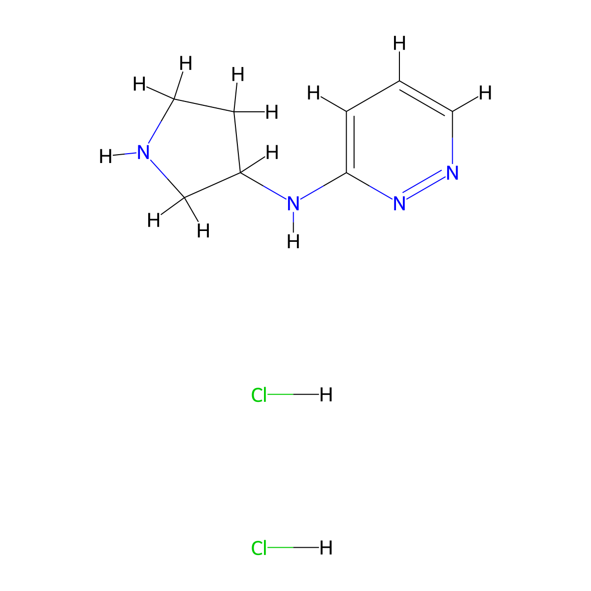 N-(pyrrolidin-3-yl)pyridazin-3-amine dihydrochloride molecular structure, CAS 1864014-31-2