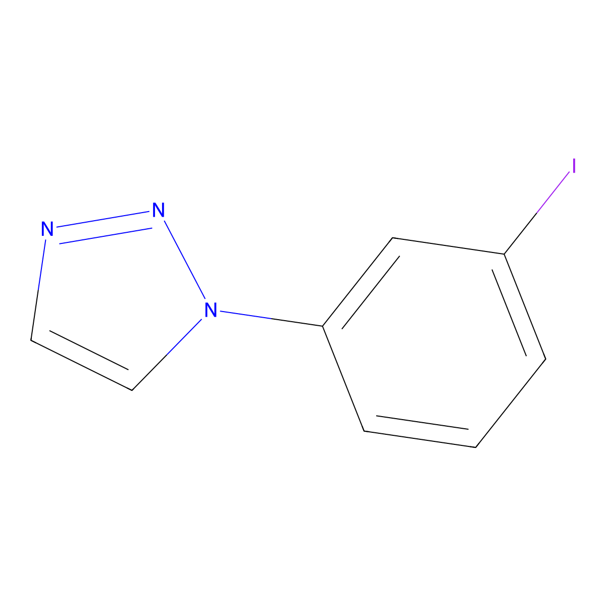 1-(3-iodophenyl)-1H-1,2,3-triazole molecular structure, CAS 1864014-68-5