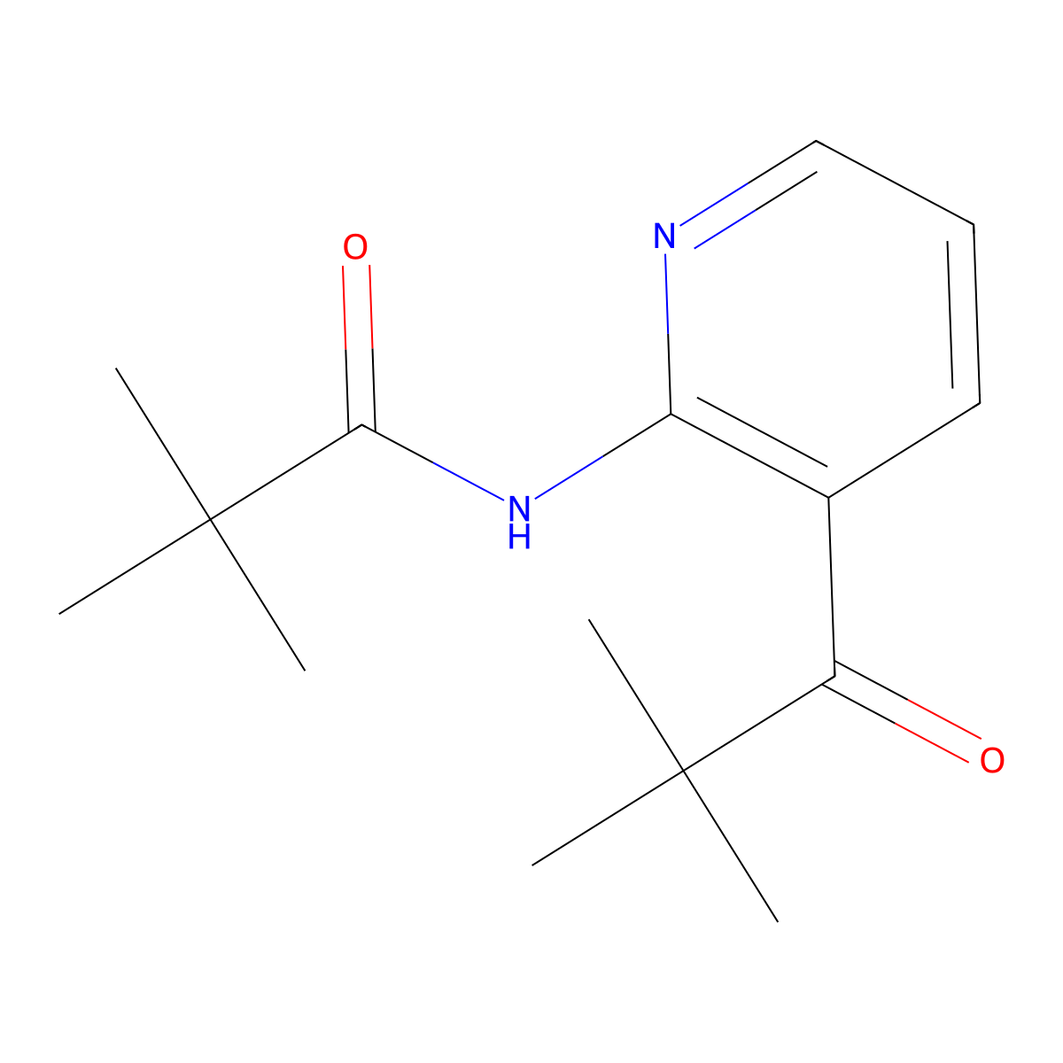 N-[3-(2,2-dimethylpropanoyl)pyridin-2-yl]-2,2-dimethylpropanamide molecular structure, CAS 1864014-74-3