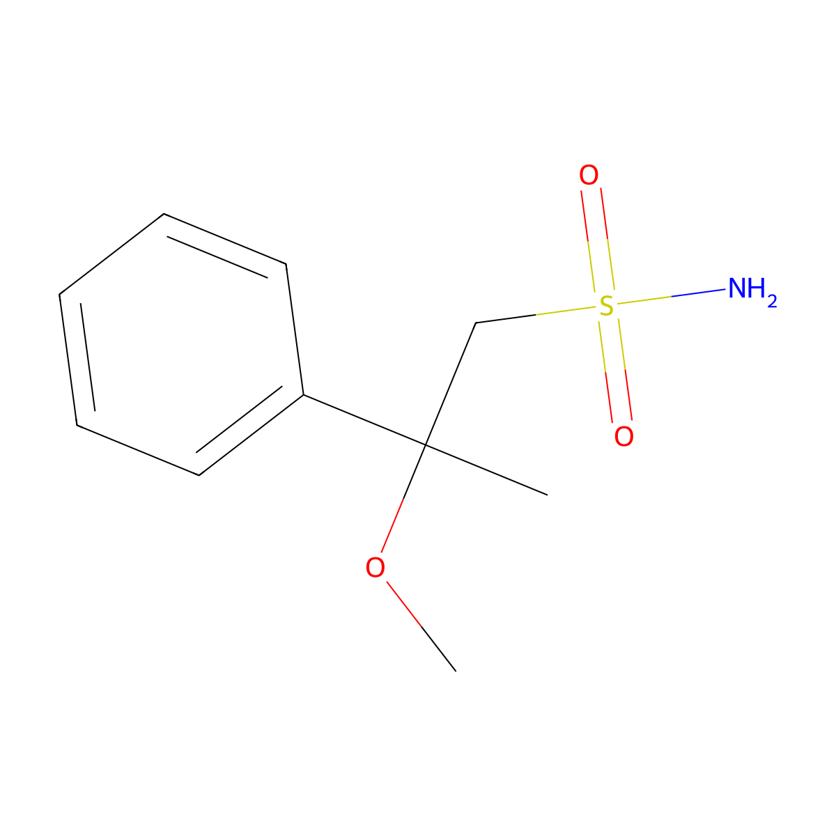 2-Methoxy-2-phenylpropane-1-sulfonamide molecular structure, CAS 1864014-85-6