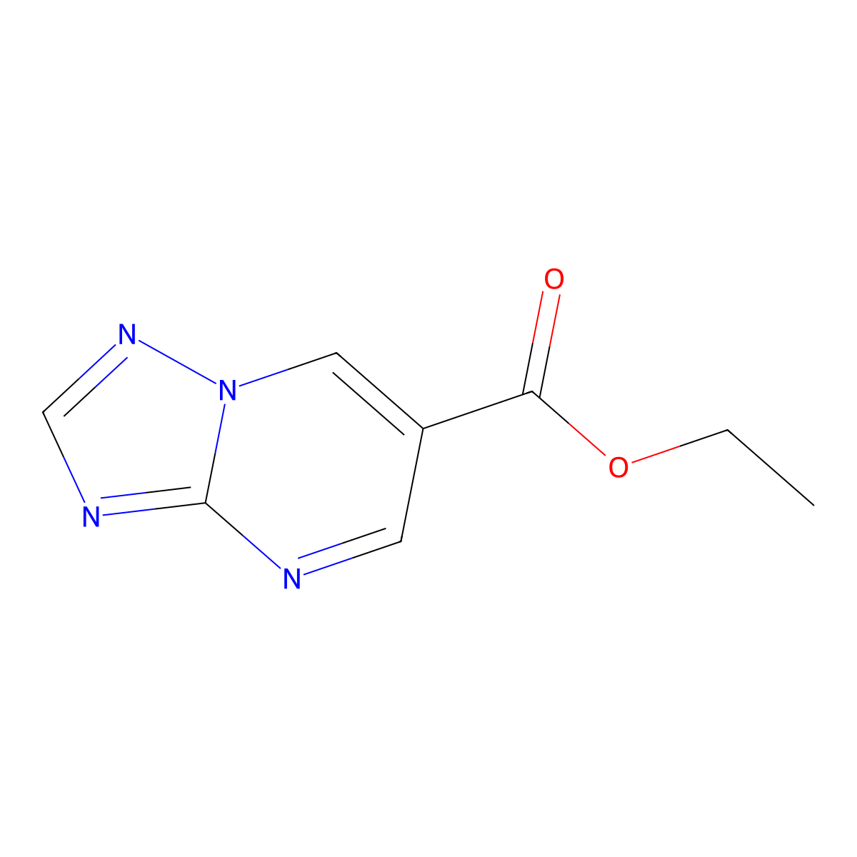 Ethyl [1,2,4]triazolo[1,5-a]pyrimidine-6-carboxylate molecular structure, CAS 1864014-92-5