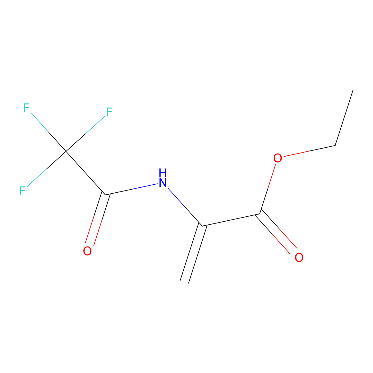 Ethyl 2-(trifluoroacetamido)prop-2-enoate molecular structure, CAS 1864014-97-0