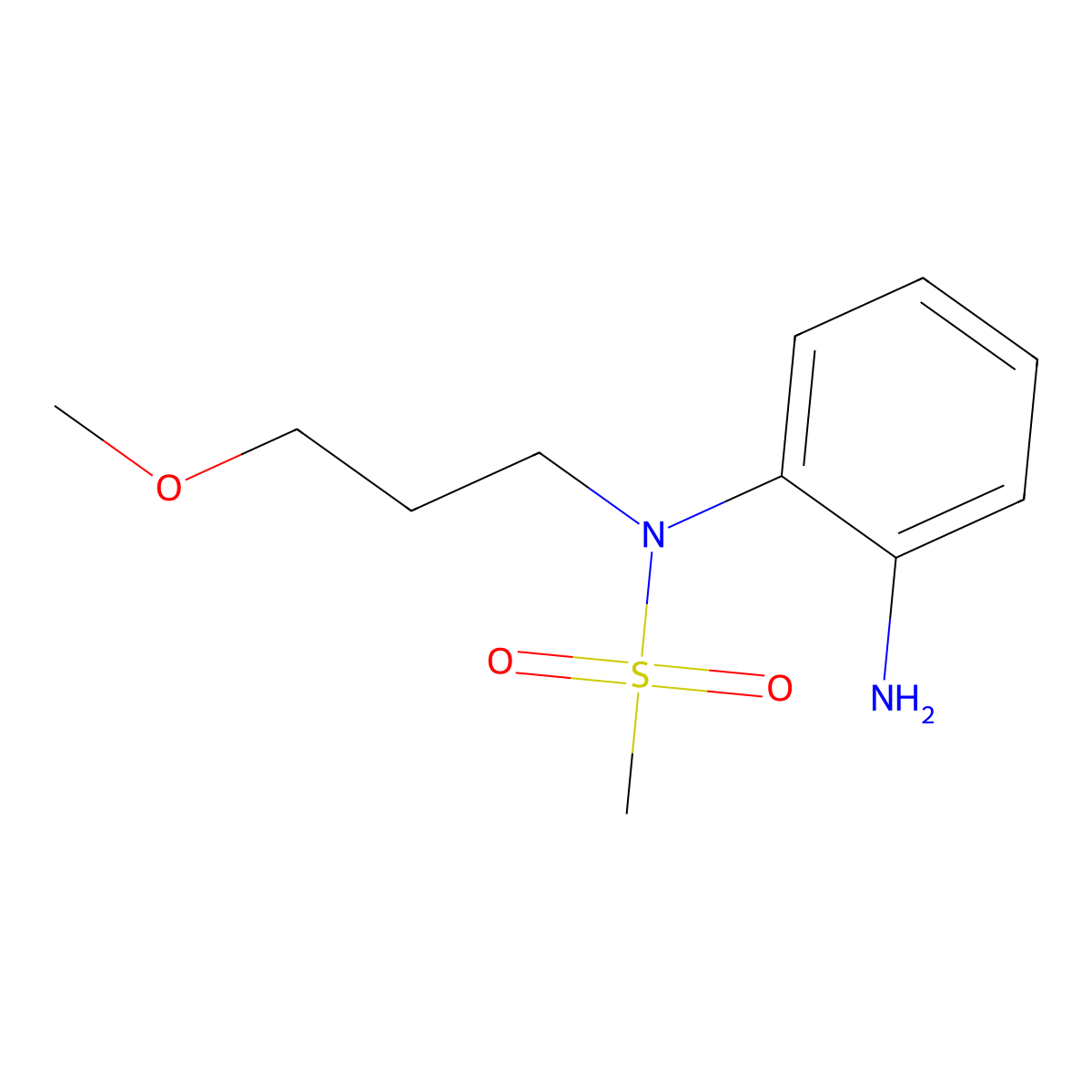 N-(2-Aminophenyl)-N-(3-methoxypropyl)methanesulfonamide molecular structure, CAS 1864014-98-1
