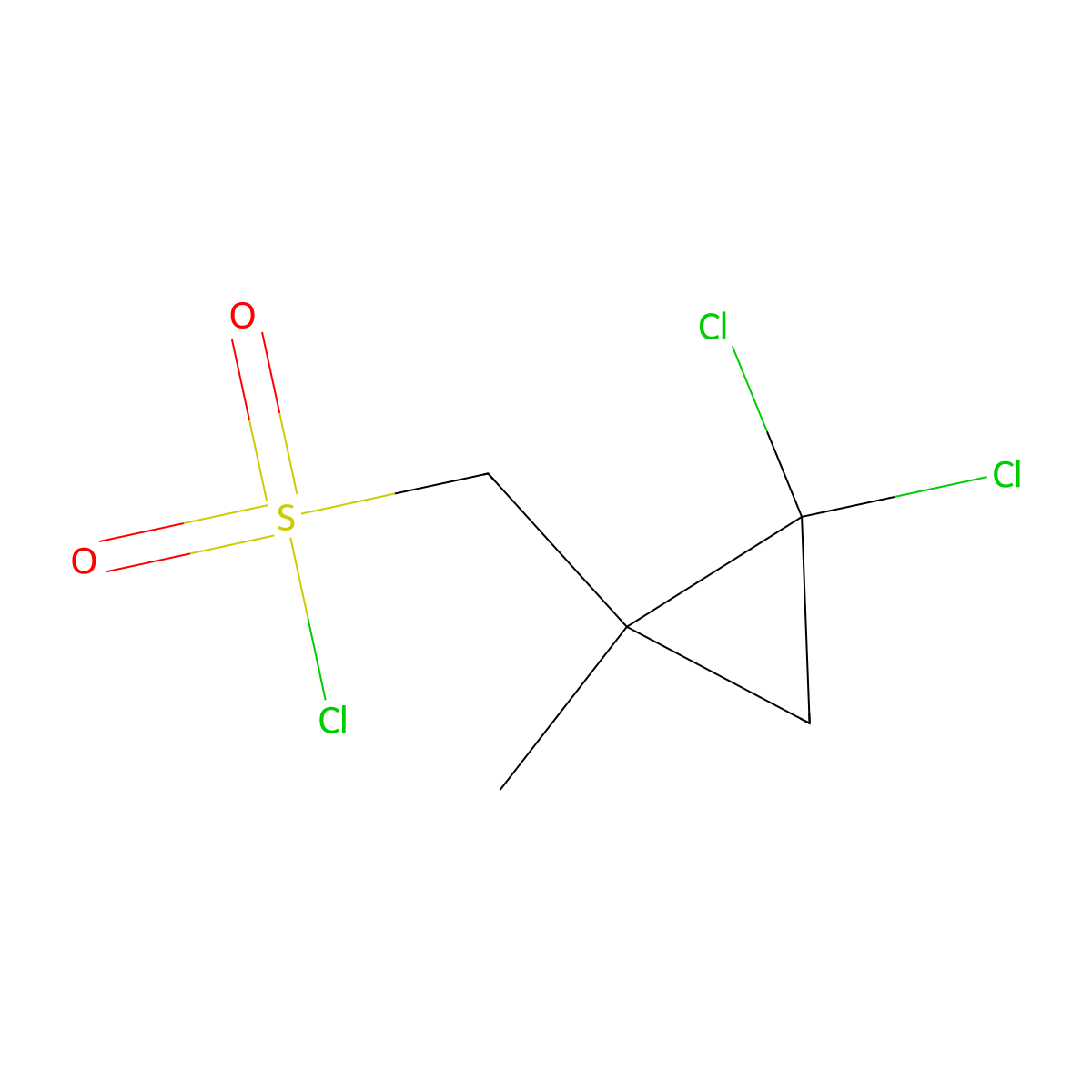 (2,2-Dichloro-1-methylcyclopropyl)methanesulfonyl chloride molecular structure, CAS 1864014-99-2
