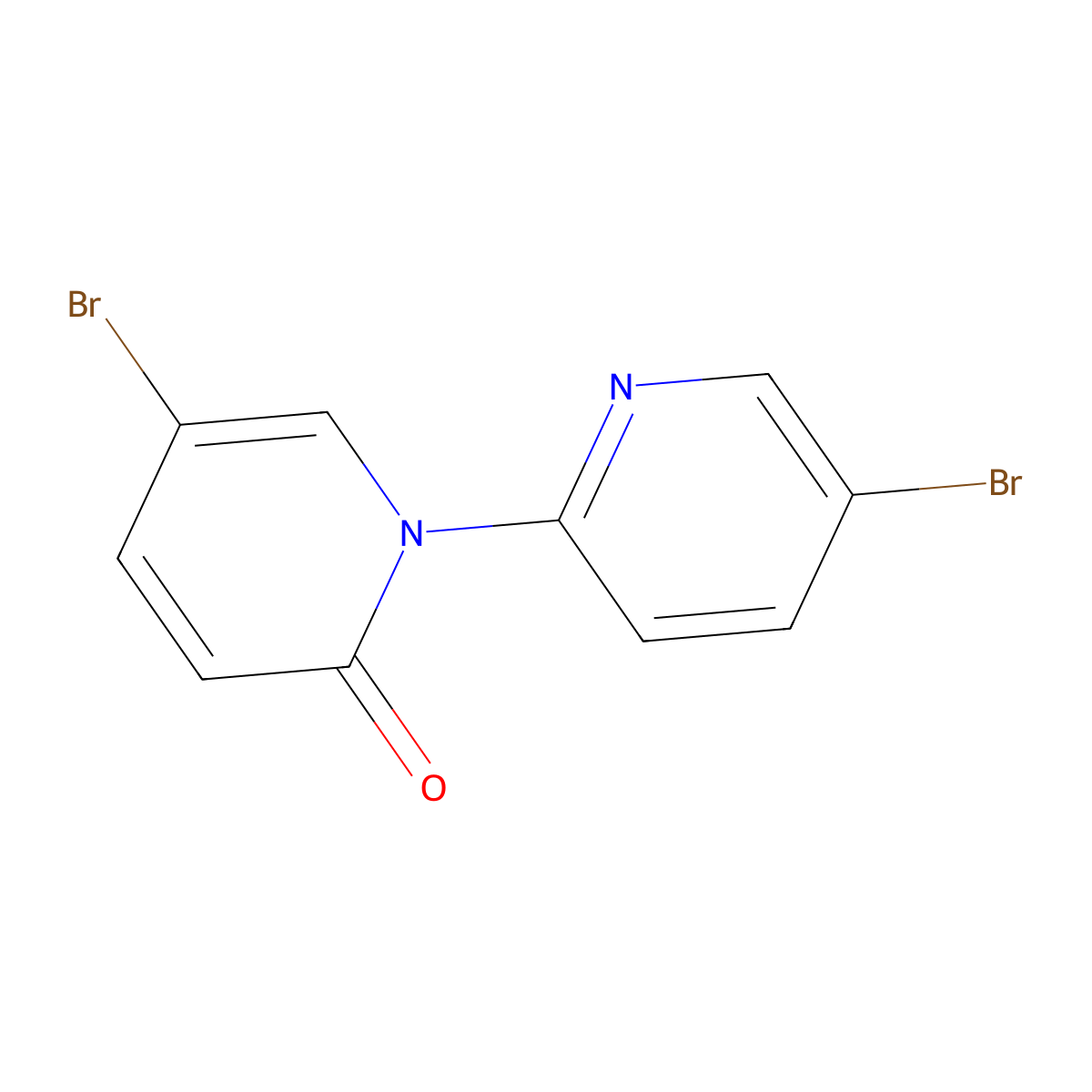 5-Bromo-1-(5-bromopyridin-2-yl)pyridin-2-one molecular structure, CAS 1864015-08-6