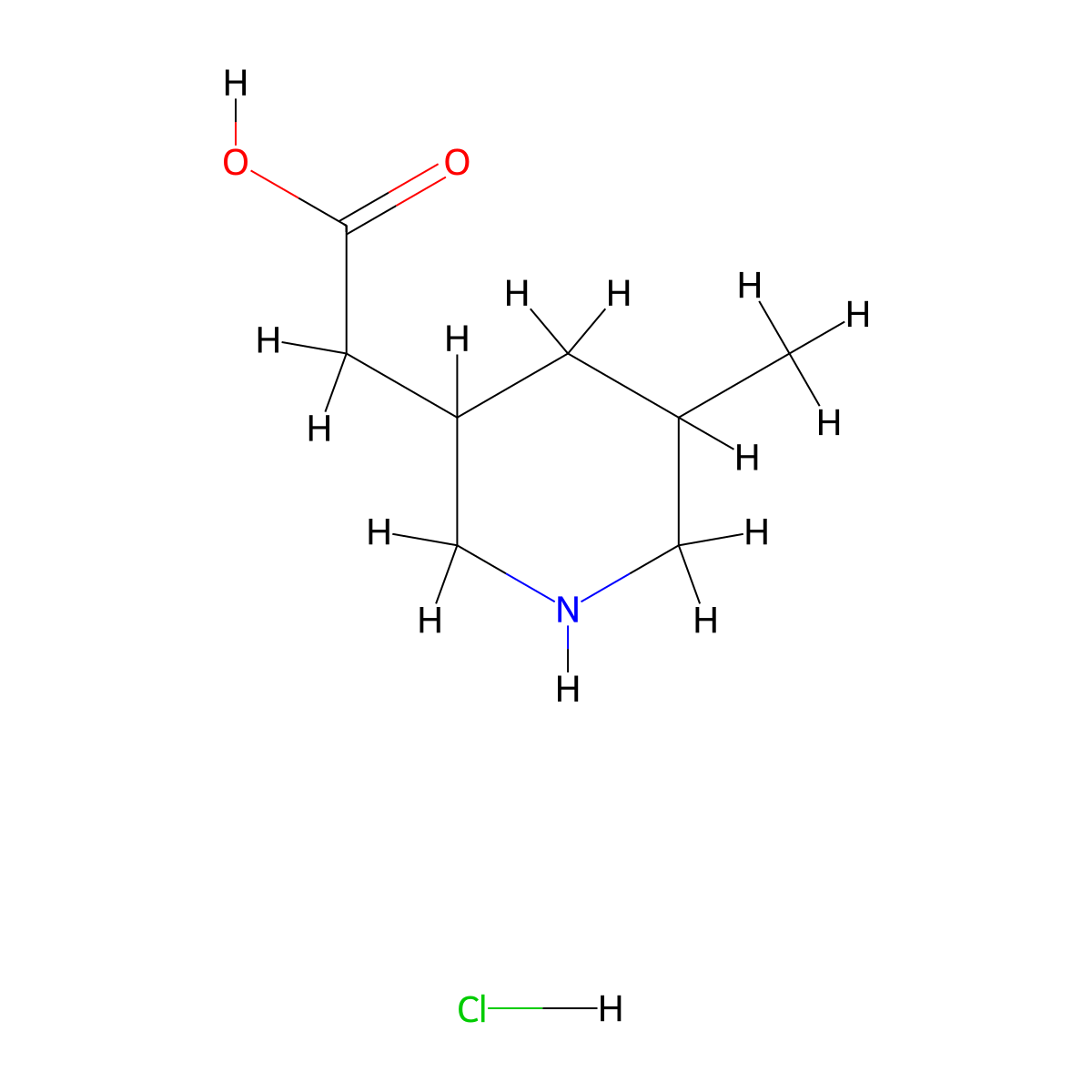 2-(5-Methylpiperidin-3-yl)acetic acid hydrochloride molecular structure, CAS 1864015-14-4