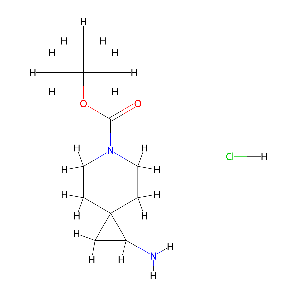tert-Butyl 1-amino-6-azaspiro[2.5]octane-6-carboxylate hydrochloride molecular structure, CAS 1864015-44-0