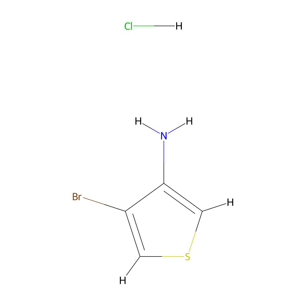 4-Bromothiophen-3-amine hydrochloride molecular structure, CAS 1864015-49-5
