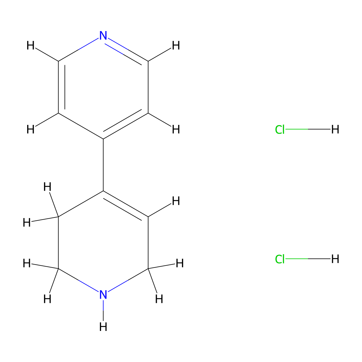 4-(1,2,3,6-Tetrahydropyridin-4-yl)pyridine dihydrochloride molecular structure, CAS 1864015-82-6