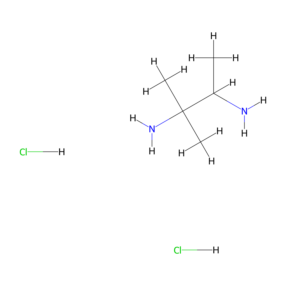 2-Methylbutane-2,3-diamine dihydrochloride molecular structure, CAS 1864016-68-1