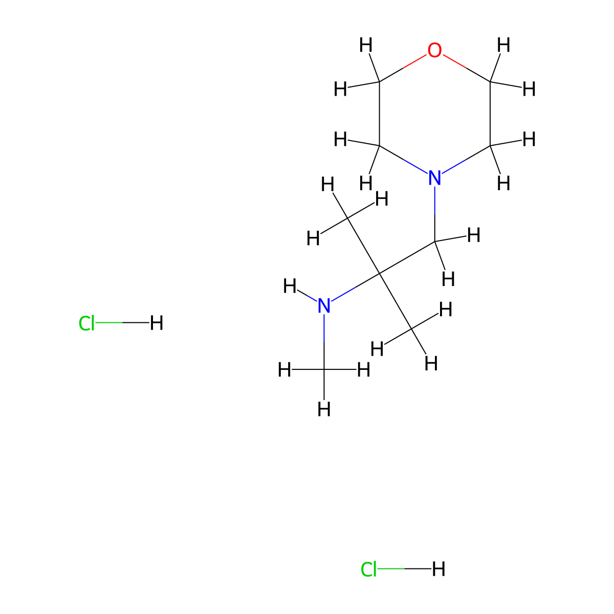 Methyl[2-methyl-1-(morpholin-4-yl)propan-2-yl]amine dihydrochloride molecular structure, CAS 1864016-70-5