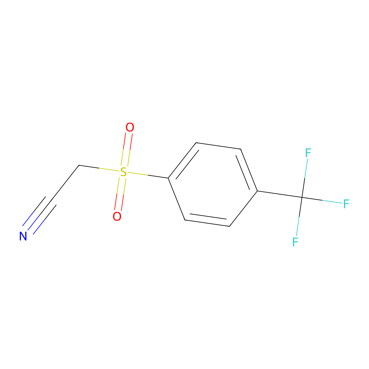 2-(4-Trifluoromethylbenzenesulfonyl)acetonitrile molecular structure, CAS 186405-37-8