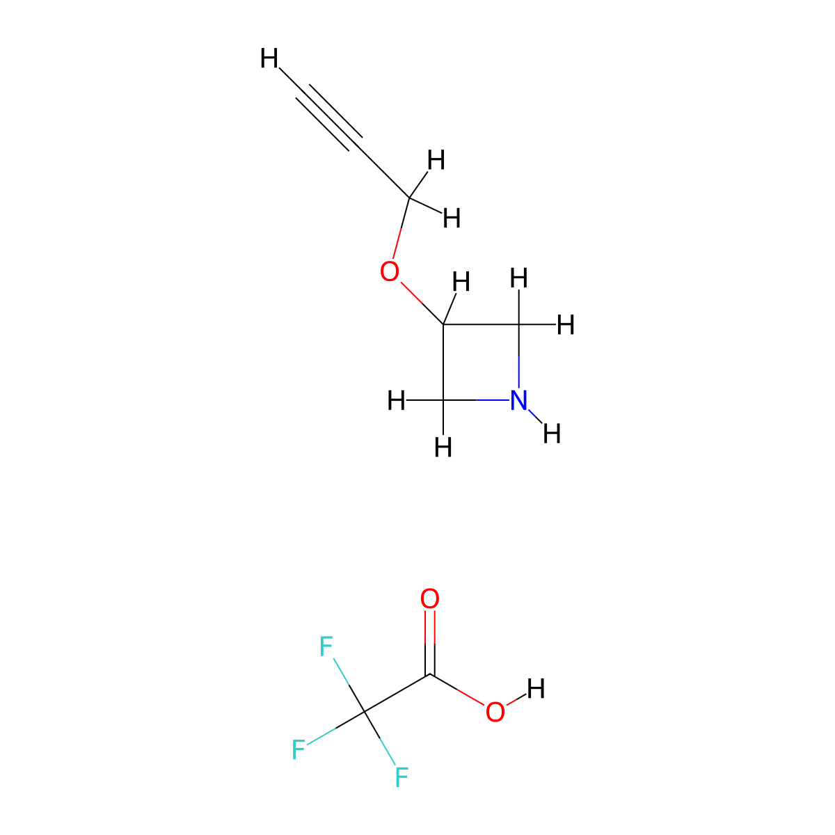 3-(2-Propynyloxy)azetidine trifluoroacetate molecular structure, CAS 1864051-83-1