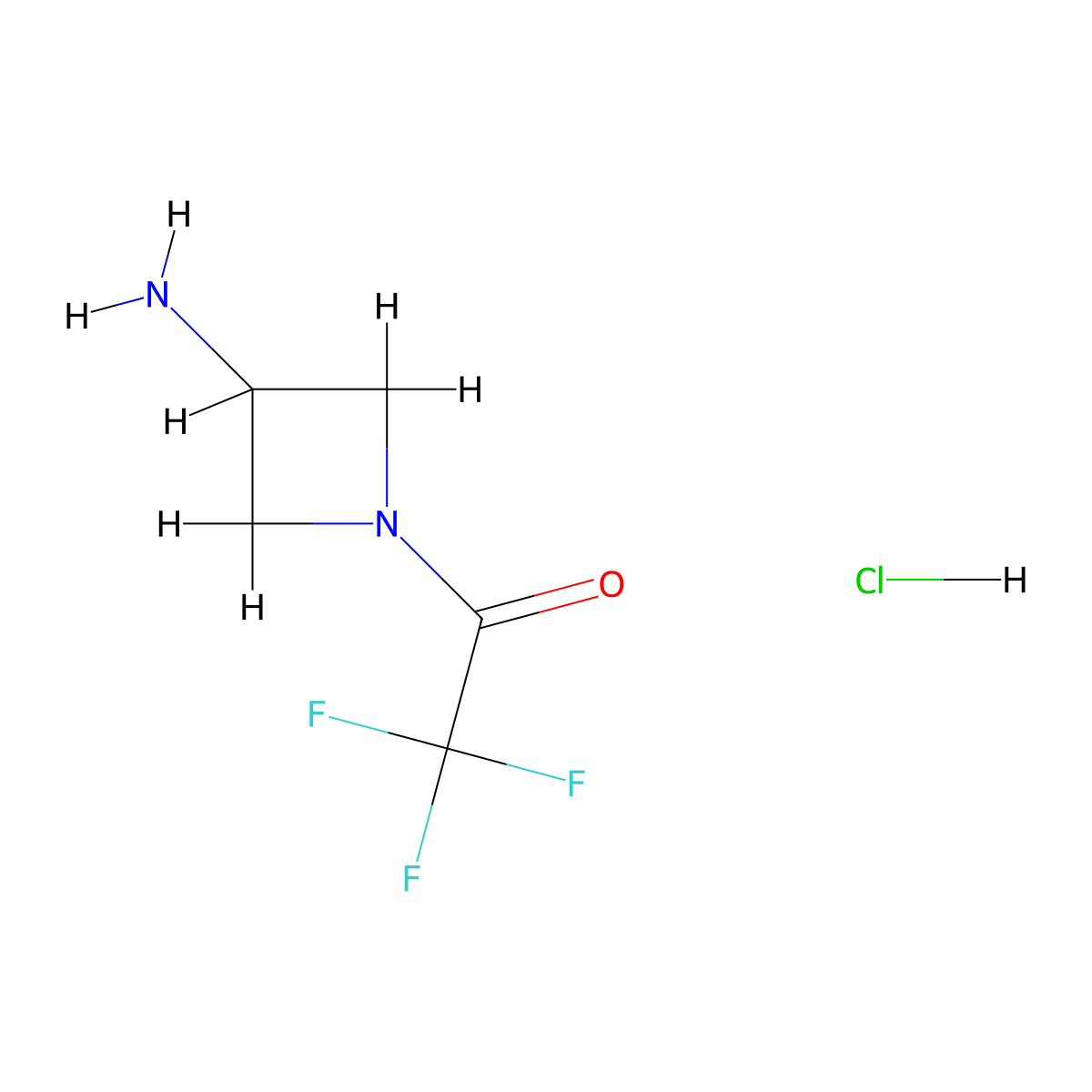 1-(3-Aminoazetidin-1-yl)-2,2,2-trifluoroethan-1-one hydrochloride molecular structure, CAS 1864051-98-8