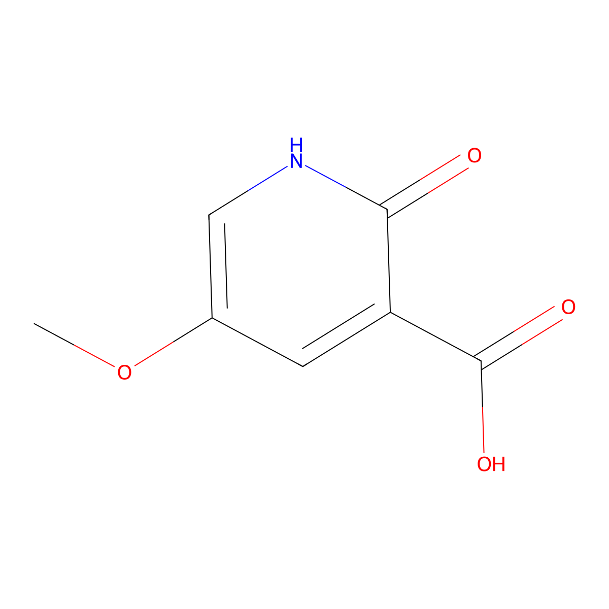2-Hydroxy-5-methoxynicotinic acid molecular structure, CAS 1864052-01-6
