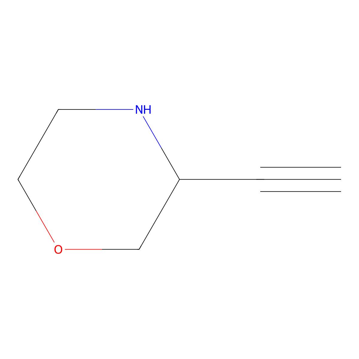 3-Ethynylmorpholine molecular structure, CAS 1864052-22-1