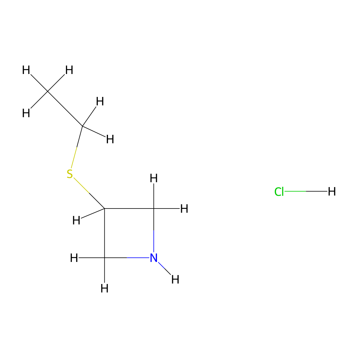 3-(Ethylthio)azetidine hydrochloride molecular structure, CAS 1864052-24-3