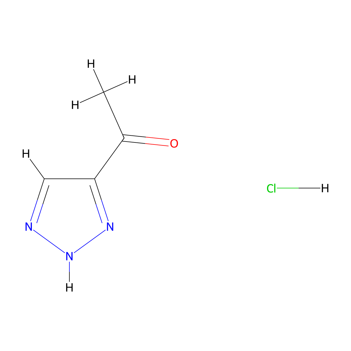 1-(1H-1,2,3-Triazol-4-yl)ethanone hydrochloride molecular structure, CAS 1864052-48-1