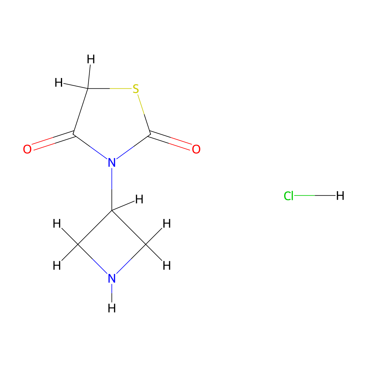 3-(Azetidin-3-yl)thiazolidine-2,4-dione hydrochloride molecular structure, CAS 1864052-61-8
