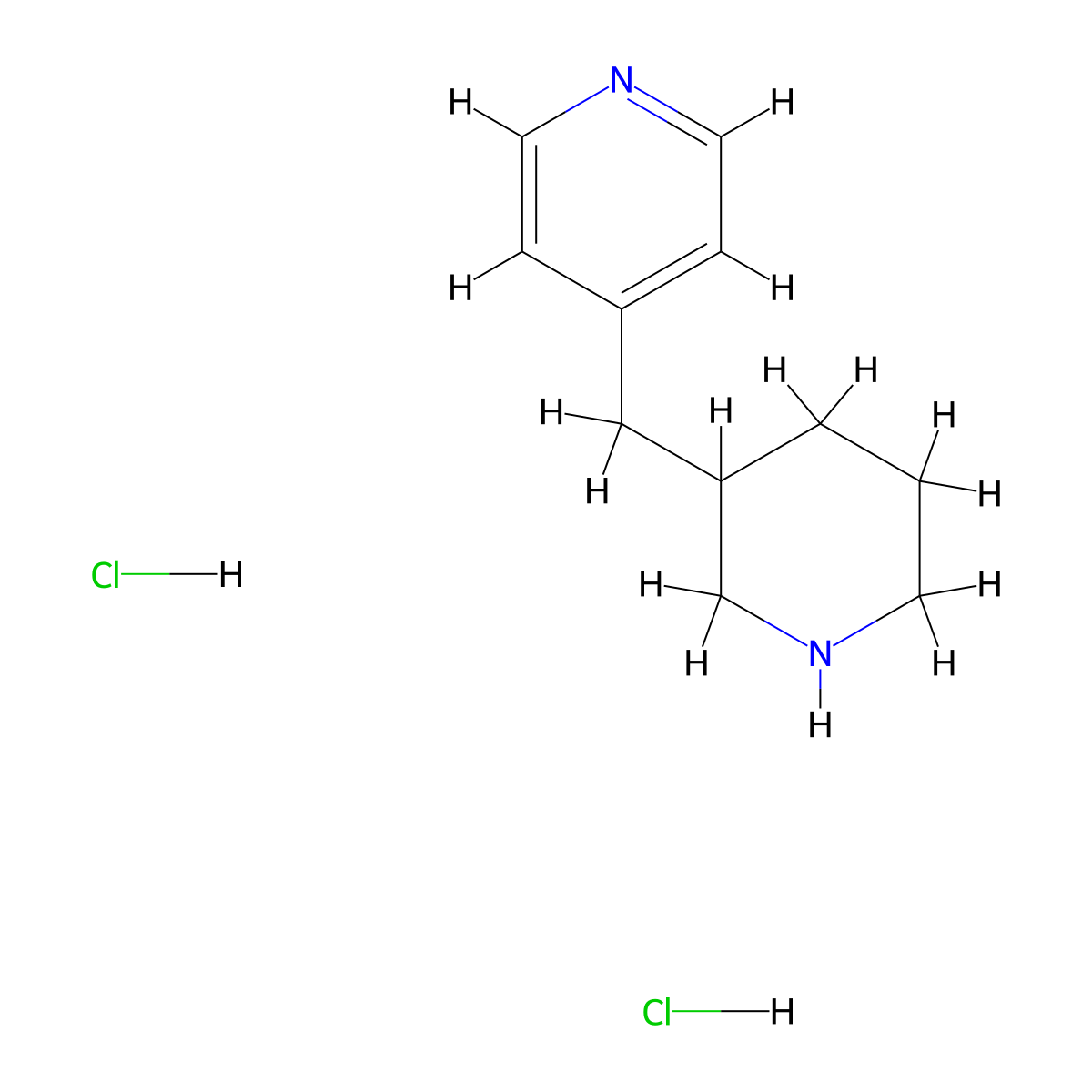 4-(Piperidin-3-ylmethyl)pyridine dihydrochloride molecular structure, CAS 1864052-84-5