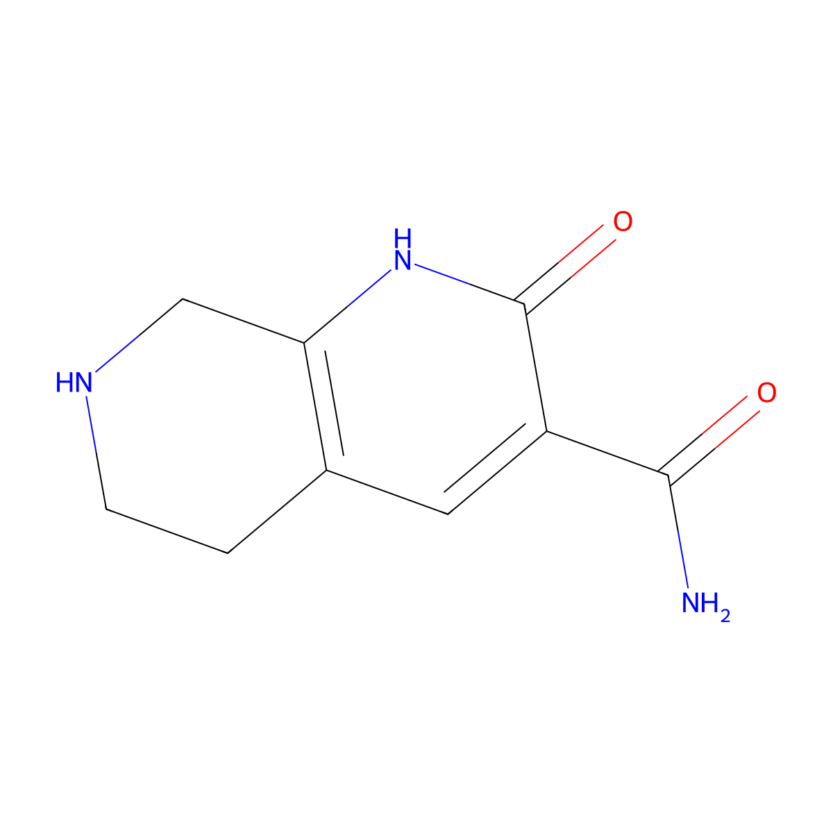 2-Oxo-1,2,5,6,7,8-hexahydro-1,7-naphthyridine-3-carboxamide molecular structure, CAS 1864052-87-8