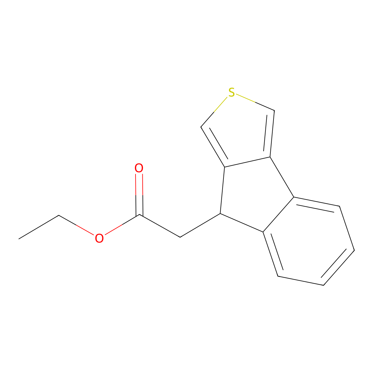 Ethyl 2-(8H-Indeno[1,2-c]thiophen-8-yl)acetate molecular structure, CAS 1864053-11-1