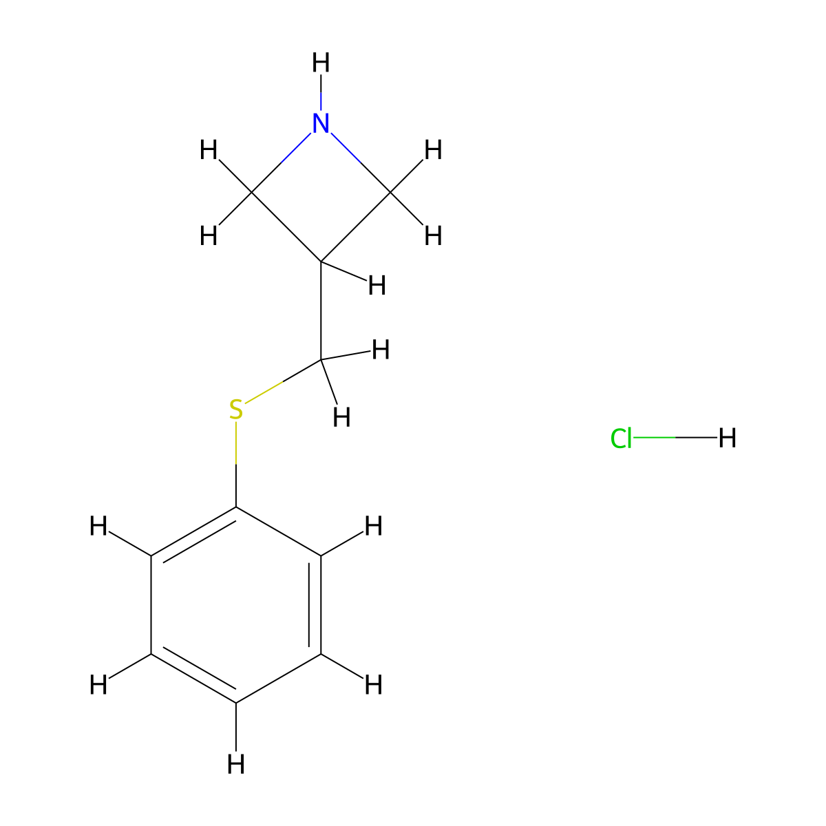 3-((Phenylthio)methyl)azetidine hydrochloride molecular structure, CAS 1864053-61-1