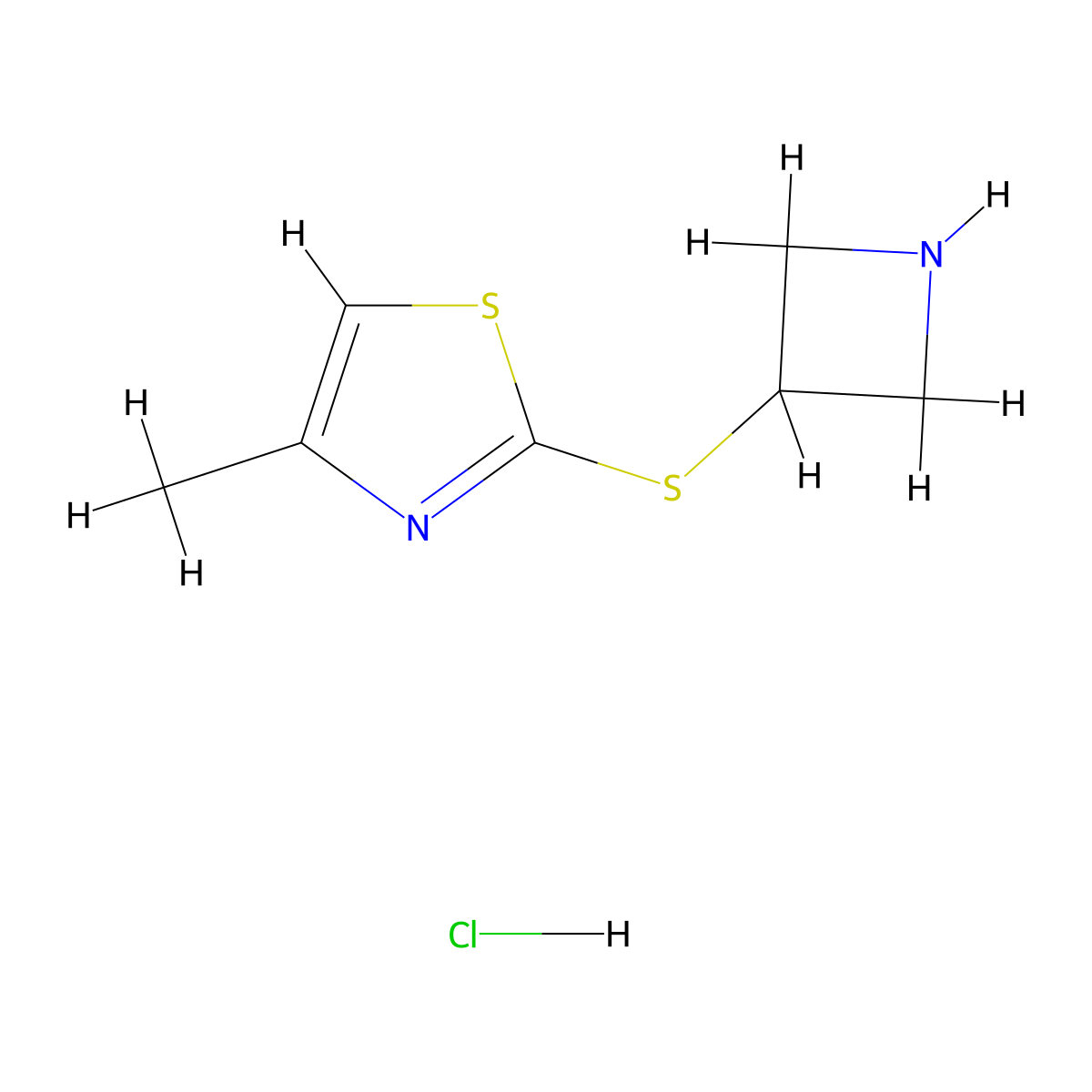 2-(Azetidin-3-ylsulfanyl)-4-methyl-1,3-thiazole hydrochloride molecular structure, CAS 1864053-97-3