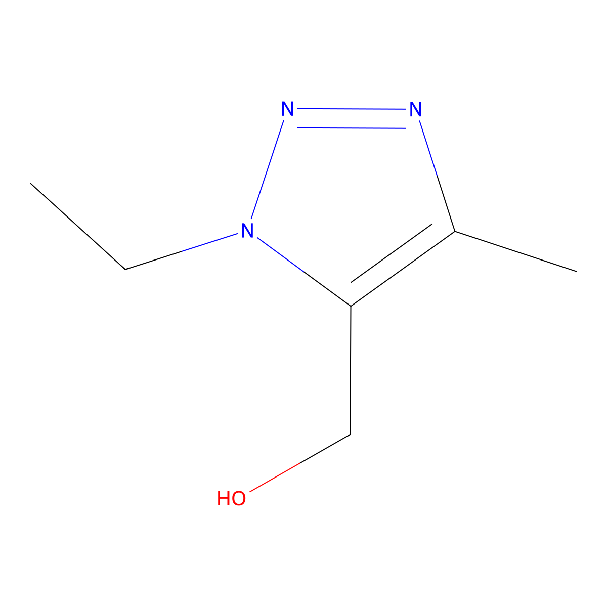 (1-ethyl-4-methyl-1H-1,2,3-triazol-5-yl)methanol molecular structure, CAS 1864054-01-2