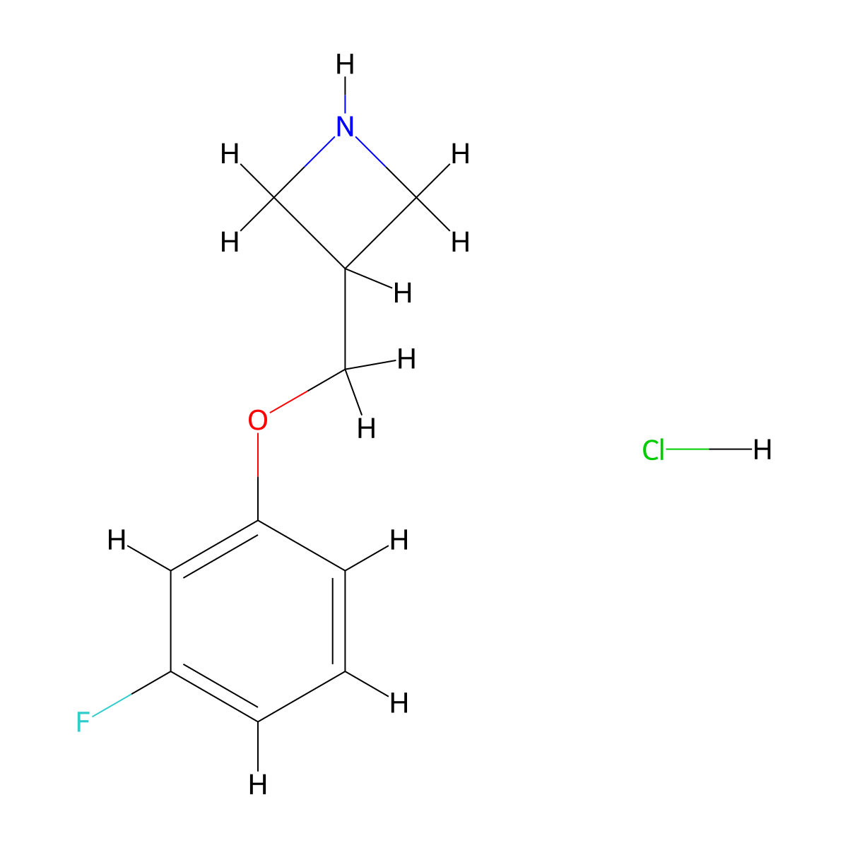 3-((3-Fluorophenoxy)methyl)azetidine hydrochloride molecular structure, CAS 1864054-18-1
