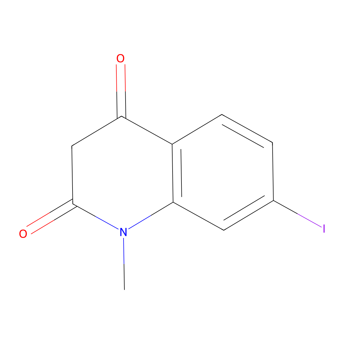 7-Iodo-1-methyl-1,2,3,4-tetrahydroquinoline-2,4-dione molecular structure, CAS 1864055-85-5
