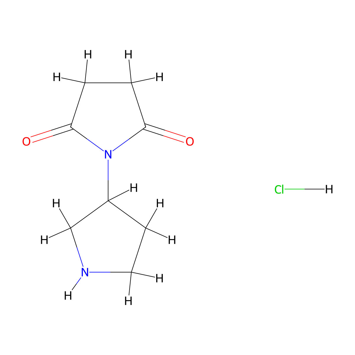 [1,3'-Bipyrrolidine]-2,5-dione hydrochloride molecular structure, CAS 1864055-96-8