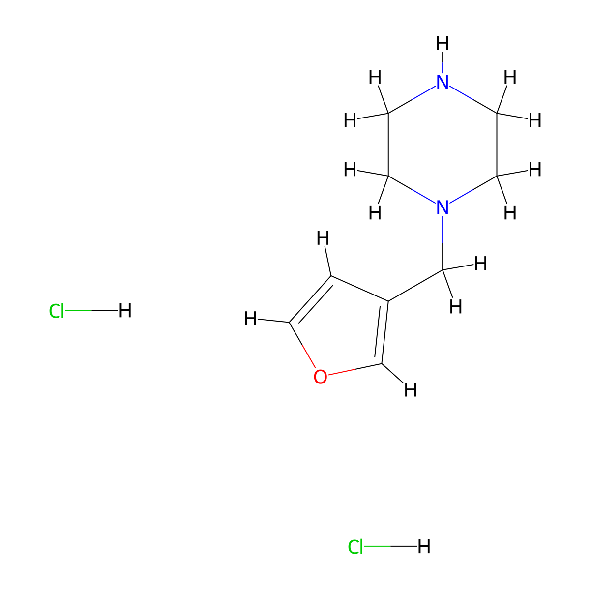 1-(3-Furylmethyl)piperazine dihydrochloride molecular structure, CAS 1864056-04-1